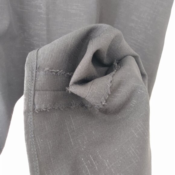 Amish Mennonite Cape Dress 38.5"B 29.5"W Handmade Modest Black Metallic Sparkle - Picture 6 of 10